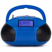 Poste Radio FM Réveil Bleu Enceinte Bluetooth MP3