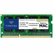 Timetec 4 Go Compatible pour Apple DDR3L 1600 MHz PC3L-12800 pour Mac Book Pro(début/Fin 2011, mi 2012),iMac (mi 2011, Fin 2012, début/Fin 2013, Fin 2014, mi 2015),MacMini(mi 2011, Fin 2012) RAM Mac