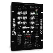 SkyTec STM-2300 - Table de mixage 2 canaux, entrée RCA phono/ligne commutable