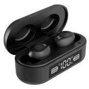 DUAL Écouteurs intra-auriculaires sans fil Bluetooth tactiles avec indicateur de batterie