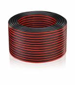 MANAX® Câble d’Enceintes - Rouge/Noir - 2 x 2,5