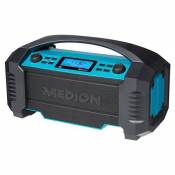Medion E66050 - Radio de chantier - DAB+ - FM -Bluetooth - IP54 - Boîtier robuste - 15 W RMS