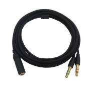 Câble d'extension audio pour Razer Kraken 7.1 V2 Noir