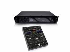 Vonyx stm2270 table de mixage 4 canaux, effets sound, sd/usb/mp3/bt + ampli ax 3000w