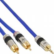 InLine 1 m RCA/3.5 mm Bleu Premium 1 m 3.5 mm câble