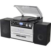 soundmaster MCD5550SW Chaîne stéréo AUX, Bluetooth, CD, DAB+, Cassette, Lecteur de disque, Radiocassette, SD, FM, USB,
