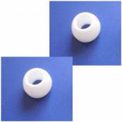2pcs Small White Earbuds for Skullcandy 50/50 , Chops