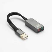 D2 Diffusion Adaptateur USB/Jack Audio + Micro Carton