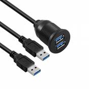 Bolongking Câble et prises Dual USB 3.0 pour tableau