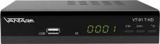 Vantage vt91 T Écran HD Récepteur (DVB T2, HEVC, USB, HDMI, péritel, Mediaplayer) Noir