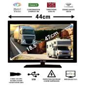Télévision camping car camion fourgon 12V 24V 220V MOBILVISION 18,5- 47cm - TVWS19