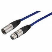 Monacor mecn-1000/bl xlr-kabel 10 meter blau neutrik