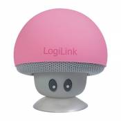 LogiLink Mini haut-parleur bluetooth 'Mushroom', rose