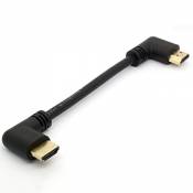 Câble d'extension adaptateur HDMI 2.0 mâle à angle