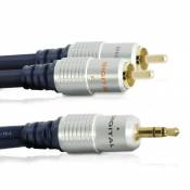 Cable Moutain Câble Jack 3,5 mm Adaptateur vers 2