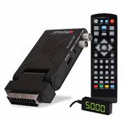 RED OPTICUM Récepteur AX Lion 5 Air DVB-T2 H.265 avec Fonction d'enregistrement - Capteur Infrarouge Externe avec écran LED - HDMI/péritel - Bloc d'al