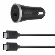 Belkin - Chargeur Allume-Cigare USB-C, 15W avec Câble