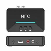 MeiLiu Récepteur Bluetooth 5.0, NFC/RCA / 3,5 mm AUX,