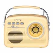 Radio portable LAUSON RA143 de couleur crème, réglage