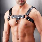 Homme Cuir Poitrine Harnais Sous-vêtements Gay Boucle Bondage Clubwear Costume
