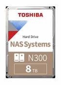 Toshiba N300 8 To NAS 3.5" SATA Disque Dur Interne. Fonctionnement 24/7, parfait pour NAS de 1 à 8 baies, 256 Mo de mémoire cache, charge de travail d