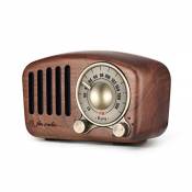 Aooeou Radio Portable Vintage,Haut-Parleur Radio FM