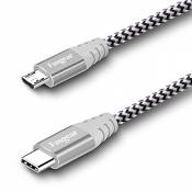Fasgear USB C vers Micro USB [1m] Câble Cordon en