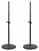 Pronomic Set de 2x pied de haut-parleur 150cm avec socles ronds lourds