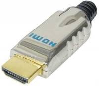 Fiche HDMI à souder/soudable Contact doré boitier