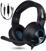 Casque Gaming Nubwo N11 pour PS4 Xbox One Nintendo Switch PC Son Entourer Isolation Fortes Basses -noir