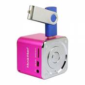 Technaxx Mini Enceinte MusicMan Mini AUX, SD, USB Rose