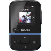 SanDisk Clip Sport Go Lecteur MP3 32 Go bleu clip de fixation, radio FM, enregistrement vocal
