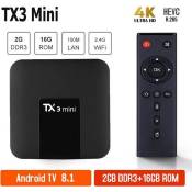 TX3 mini Android 8.1 2Go + 16 Go Smart TV BOX Amlogic