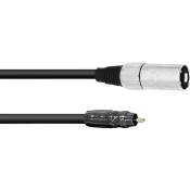 Câble adaptateur XLR [1x Cinch-RCA mâle - 1x XLR mâle 3 pôles] Omnitronic 30225125 noir 2.00 m