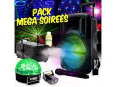 Pack mega soirees djoon 500w usb + jeux light + machine