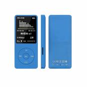 Wewoo Lecteur MP3 Mode Portable Ecran LCD Radio FM Jeux Vidéo Film MP3 MP4 Mini Walkman, Capacité de la mémoire: 4 Go (Bleu)