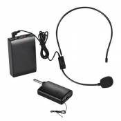 ammoon Microphone Sans fil Système de Casque Amplificateur de Voix 1 / 4in Prise de Sortie avec émetteur d'émetteur Bodypack pour Enseignant Enseignan