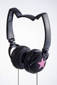NEKOMIMI NH007 Casque audio avec oreilles de chat Noir/rose