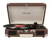 Crosley Cruiser Deluxe Vintage 3-Speed Bluetooth Suitcase Turntable, Tweed