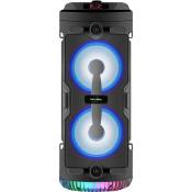 INOVALLEY KA03-N - Enceinte lumineuse Bluetooth - 400 W - Fonction karaoké - Lumières LED colorées - Port USB