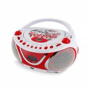 Radio CD-MP3 USB FM Coca Cola Fresh- blanc et rouge