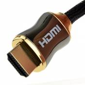 Tressé Chrome HDMI Blindé câble 4K 2k Supports 3D