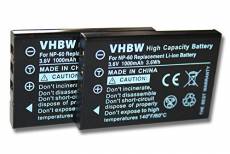 vhbw 2X Batteries Compatible avec Aiptek SeeMe HD Appareil