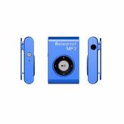 Wewoo Lecteur MP3 IPX8 de musique avec clips et écouteursSupport FMMémoire 8 Go bleu