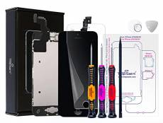 Trop Saint® Écran pour iPhone 5C Noir - LCD Complet - Kit de Réparation Premium avec Notice en 5 Langues, Outils, Tapis de Repérage Magnetique et Film