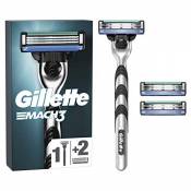 Gillette Match 3 Rasoir avec Recharges, Les 2 recharges