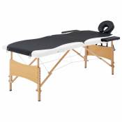 Vidaxl vidaXL Table de massage pliable 2 zones Bois