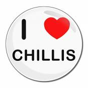 I Love Chillis - Miroir compact rond de 77 mm