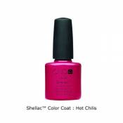 CND Shellac Color Coat : Hot Chilis - Framboise Nacre'