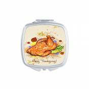 DIYthinker Thanksgiving Day Turquie Motif carré Maquillage